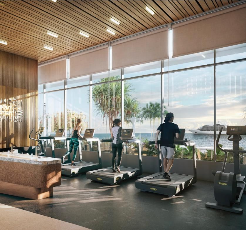 Gym with sea view, artist's impression