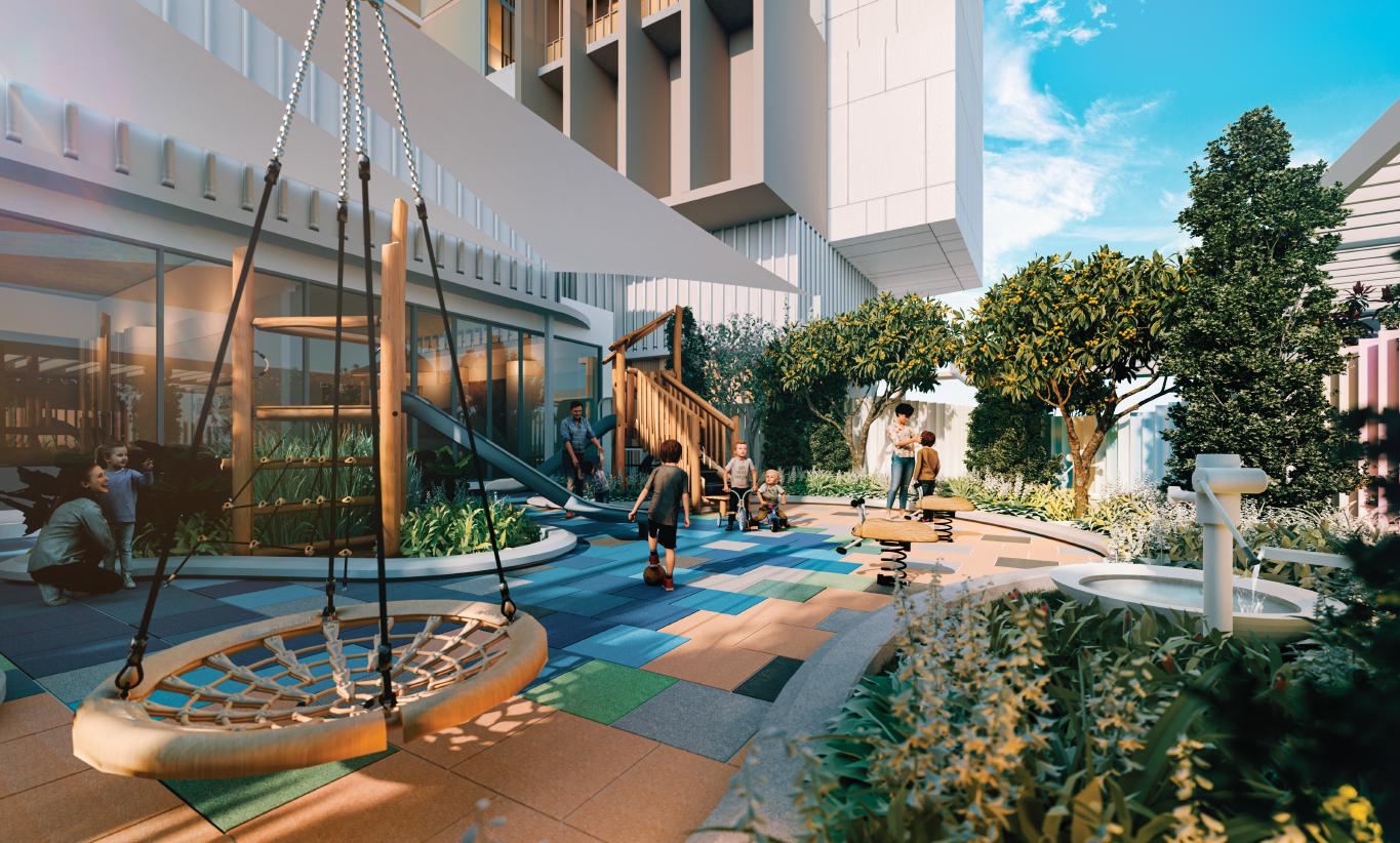 Children's garden and playground, artist's impression